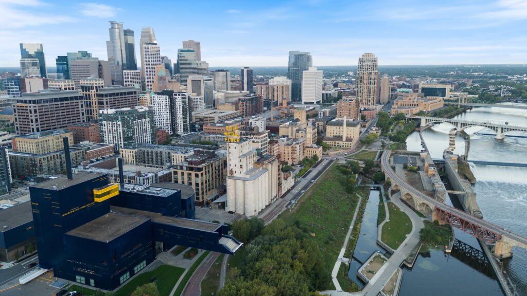 Downtown Minneapolis and the river